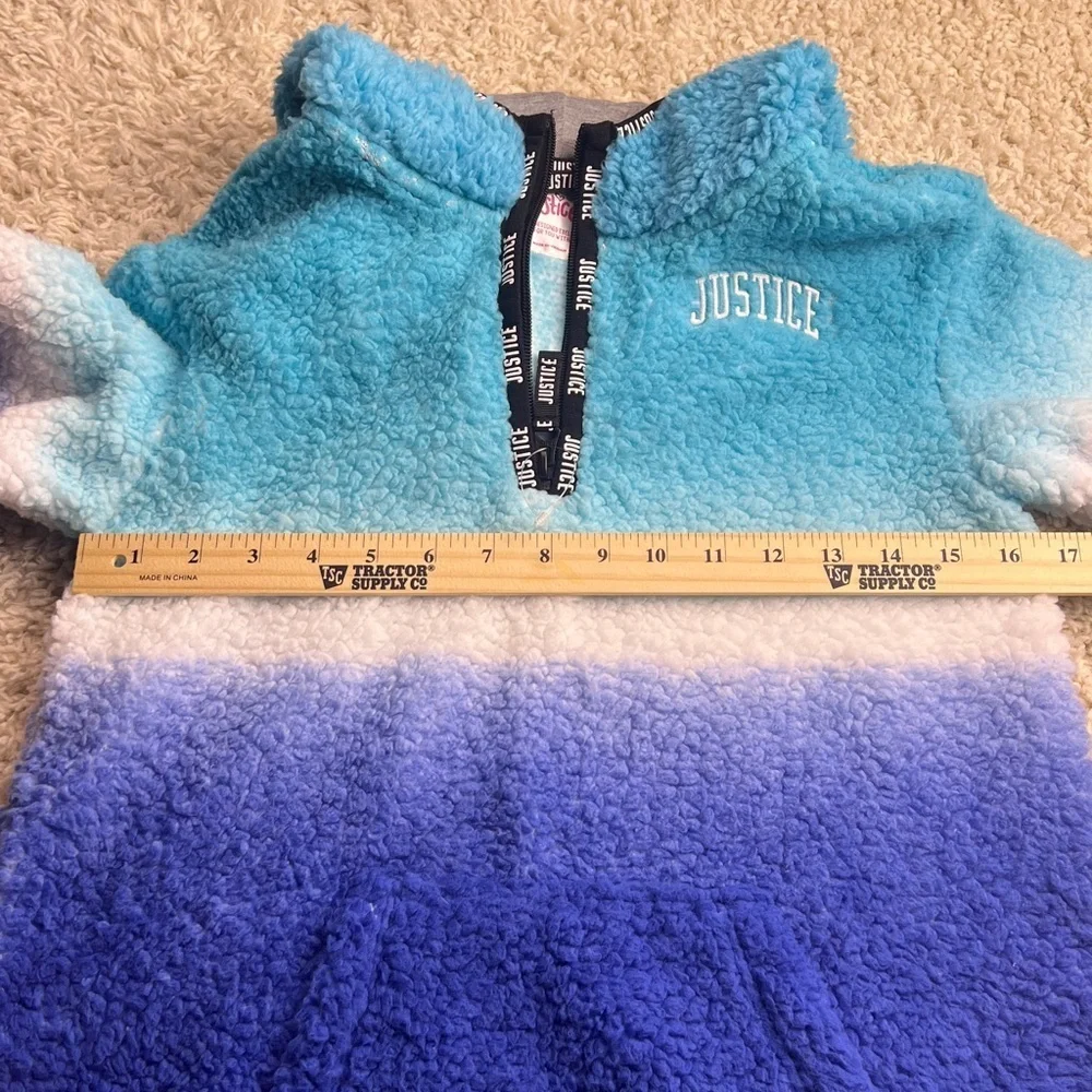 GIRLS JUSTICE SOFT FLEECE PULLOVER SIZE 10 PREOWNED